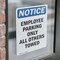 Signmission Employee Parking Only All Others Towed OSHA Notice Sign, Vinyl Decal, 3.5in W x 5in L, 2PK OS-2PACK-NS-D-35-V-11957 - alternate 3